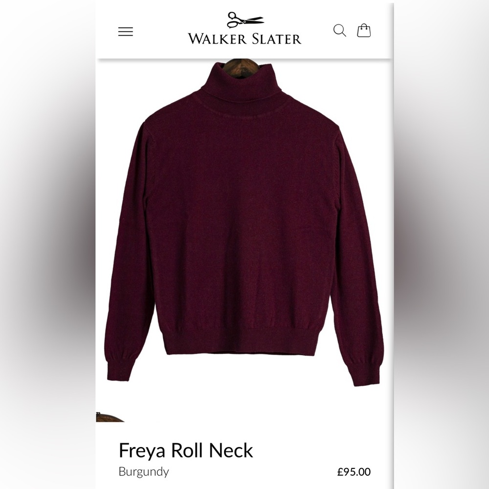 XS Walker Slater Wool/cashmere roll neck sweater